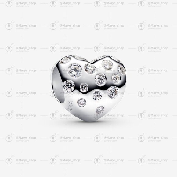 Pandora Pandora Sterling Silver Lab-grown Diamond Heart Charm|Pendant - Picture 1 of 2